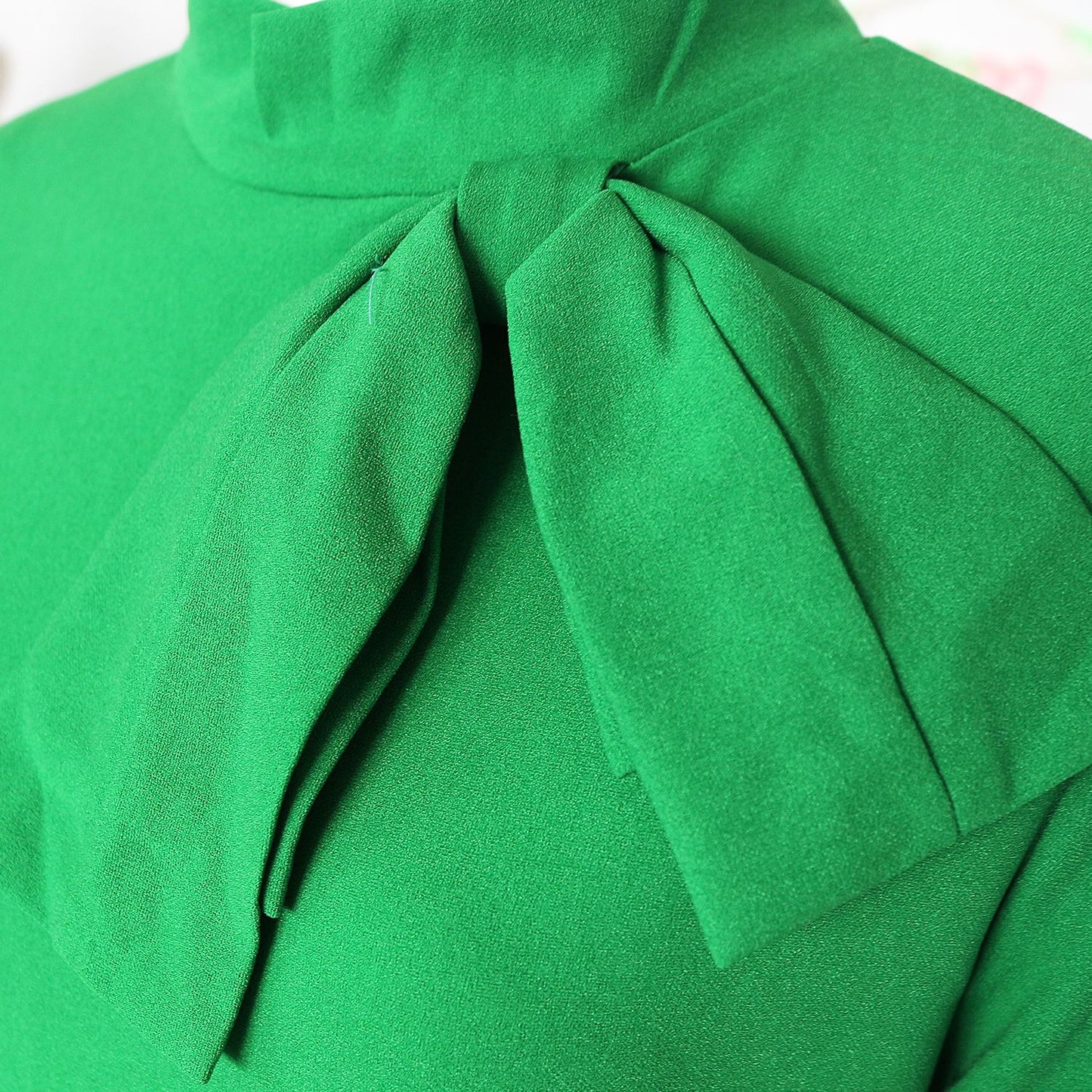 Women's Plus Size Bow Long Sleeve Dress