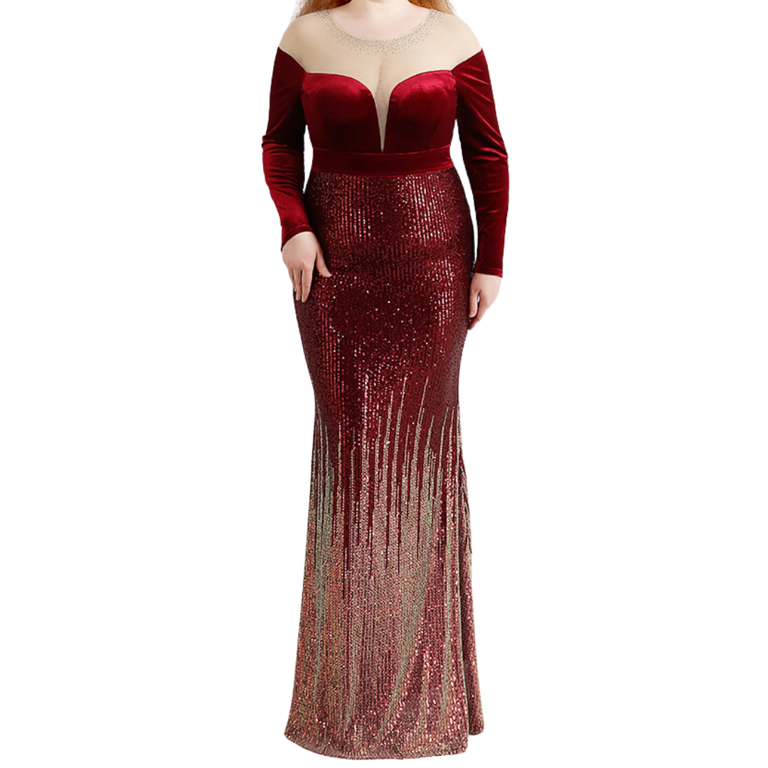 Women Plus Size Performance Dress Banquet