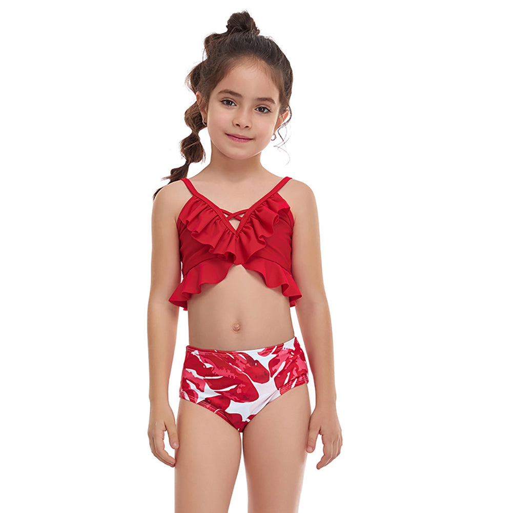 Girls' Ruffled 2-piece Swimsuit