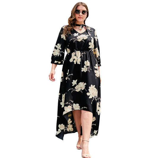 plus size Irregular dress