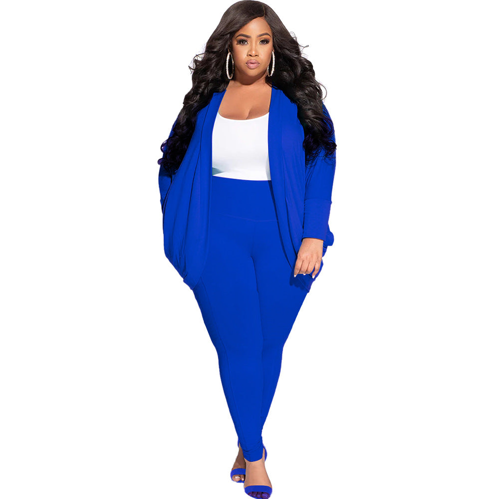 Cardigan And Leggings Plus Size Suit For Women