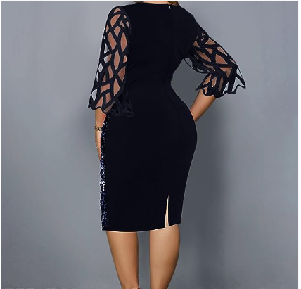 Party Dresses Sequin Plus Size Women's Sexy Night Club Dress