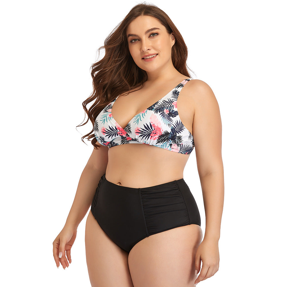 Women Plus Size Swimsuit Sexy Printed Bikini Suit Two Piece Women Swimwear