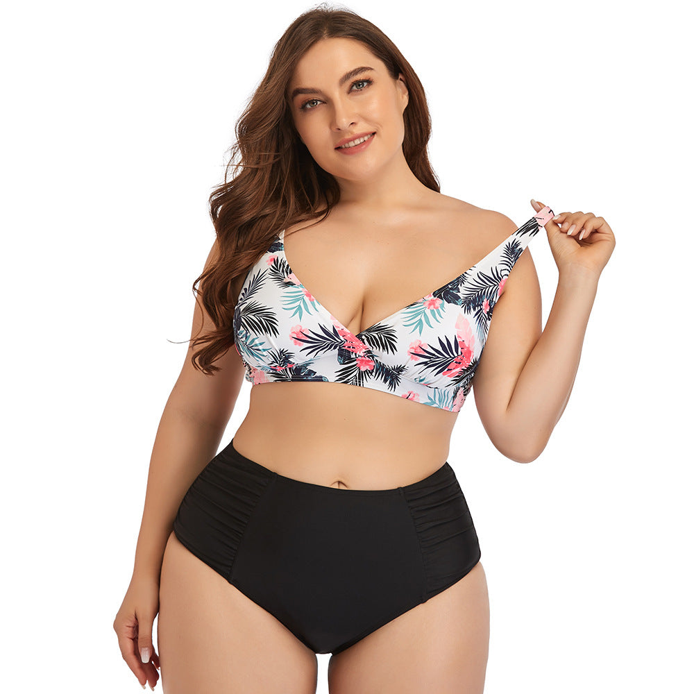 Women Plus Size Swimsuit Sexy Printed Bikini Suit Two Piece Women Swimwear