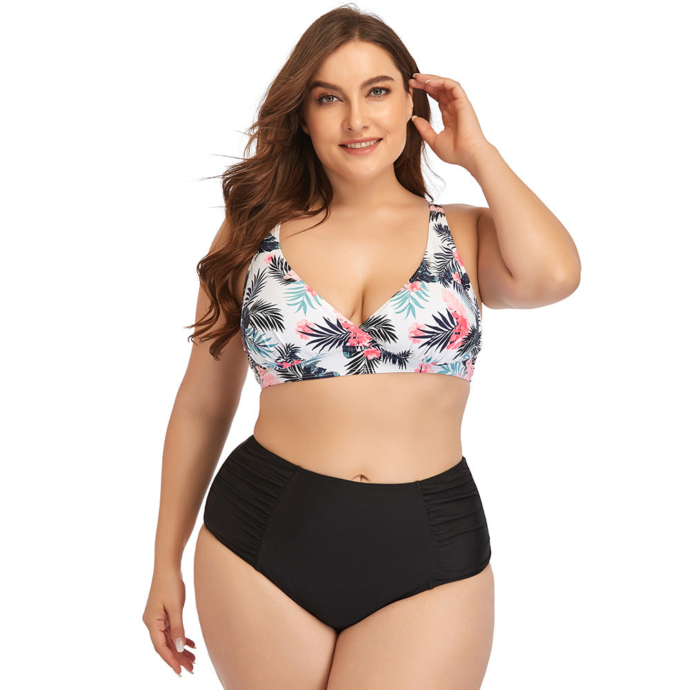 Women Plus Size Swimsuit Sexy Printed Bikini Suit Two Piece Women Swimwear