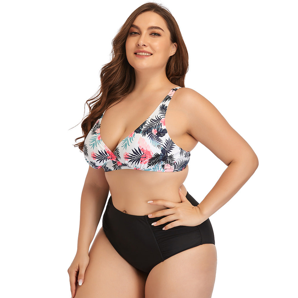 Women Plus Size Swimsuit Sexy Printed Bikini Suit Two Piece Women Swimwear