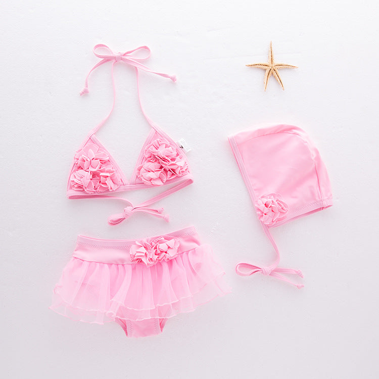 3-piece Pink Sling bathing suit - 2T