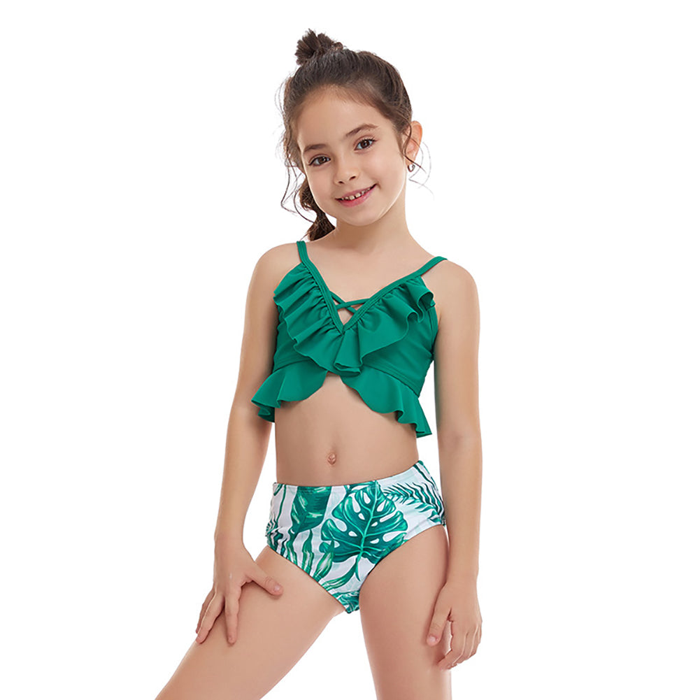 Girls' Ruffled 2-piece Swimsuit